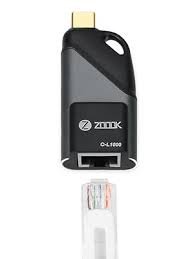 Adapter Zoook USB C hub to Gigabit Ethernet Network ZK-C-L1000-PLUS | RJ45 LAN Wired Adapter for Ultrabook, Chromebook, Laptop, Desktop, Plug & Play