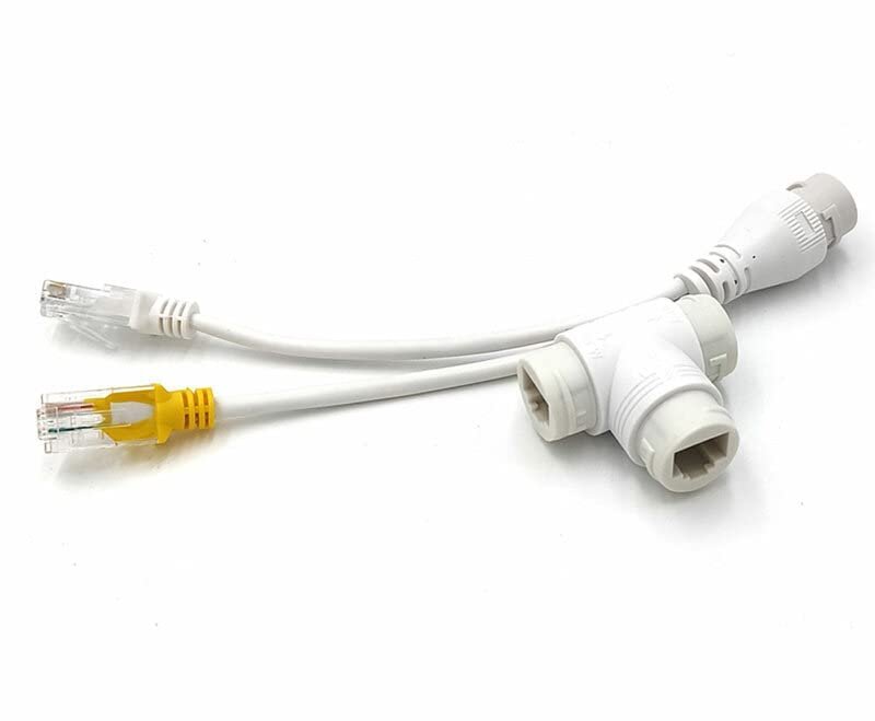 POE Splitter/Multiplexer 2-in-1 Network Cabling Connector Three-Way RJ45 Connector For HD IP Camera CCTV Accessories