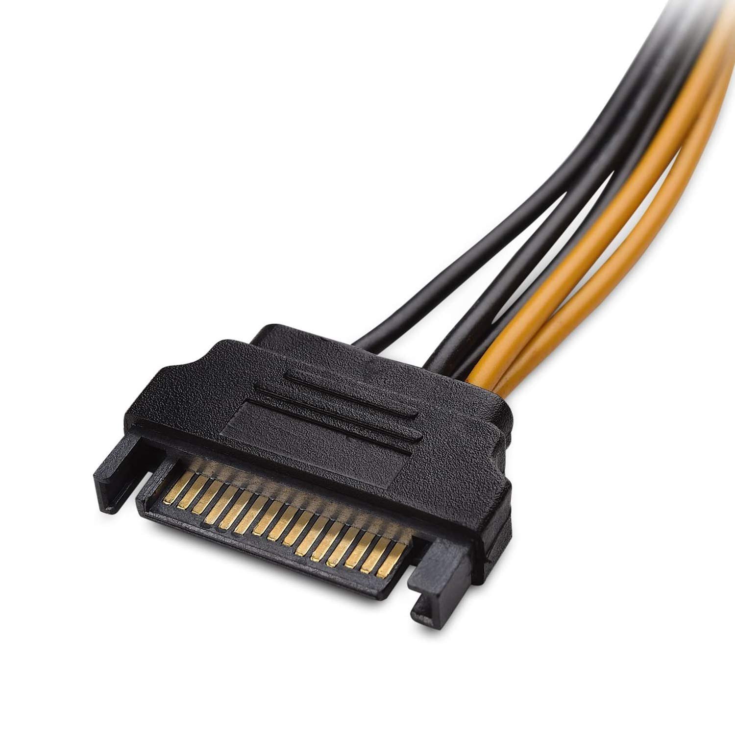 Cable Adaptor 6 pin female PCIe to 15 pin SATA male GP-10118
