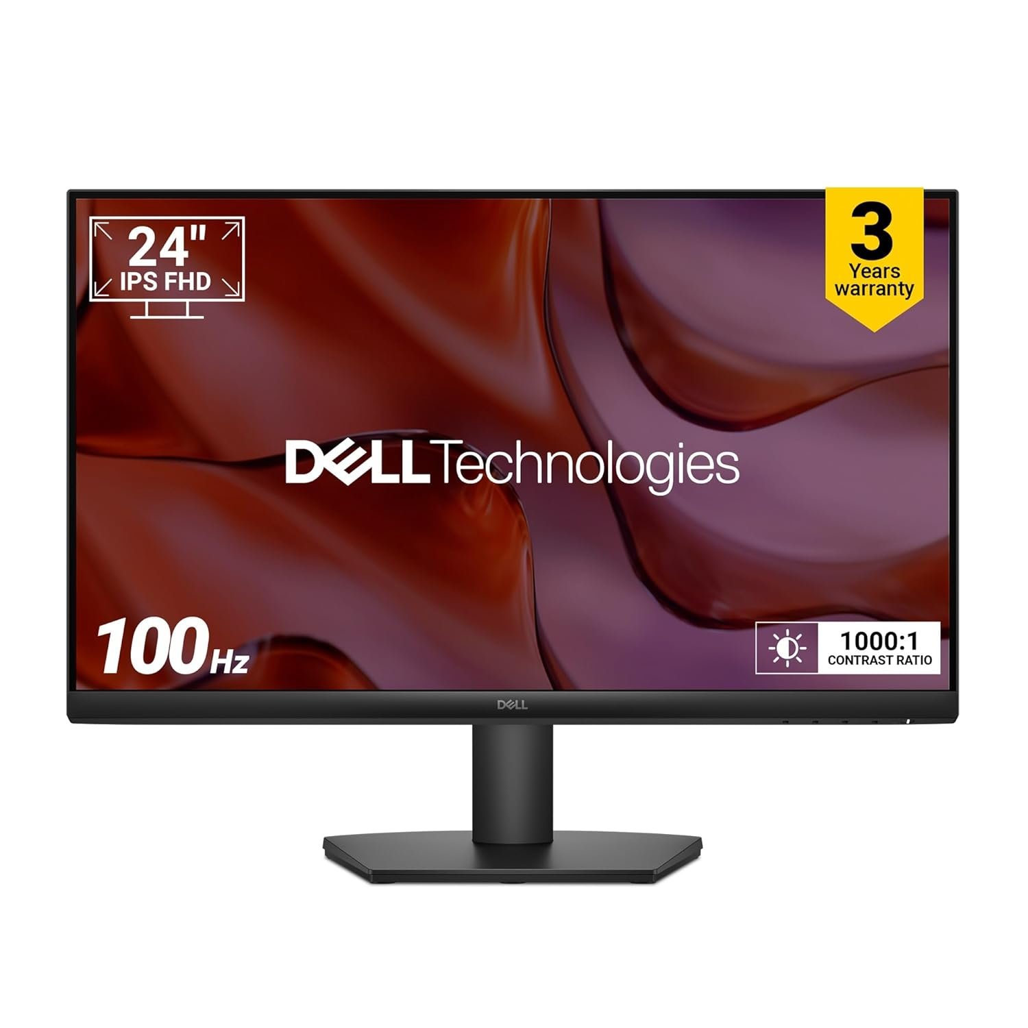 Monitor Dell SE2425HM 24 inch (60.45cm) | FHD Ultra-Thin Bezels, 100Hz IPS Panel, 5 ms Response, Contrast 1000:1, Tilt Adjust, HDMI, VGA, Comfortview Plus, 3-Star Eye Comfort,  VESA Mount 100 x 100 | Black