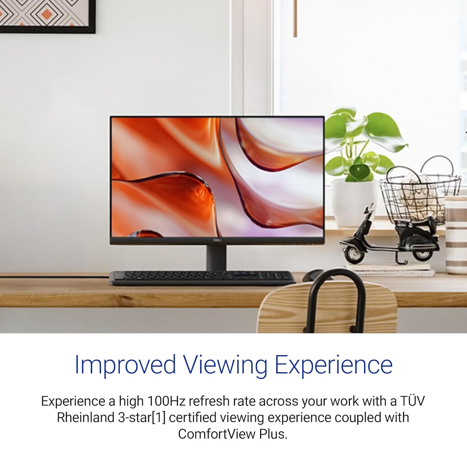 Monitor Dell SE2425HM 24 inch (60.45cm) | FHD Ultra-Thin Bezels, 100Hz IPS Panel, 5 ms Response, Contrast 1000:1, Tilt Adjust, HDMI, VGA, Comfortview Plus, 3-Star Eye Comfort,  VESA Mount 100 x 100 | Black