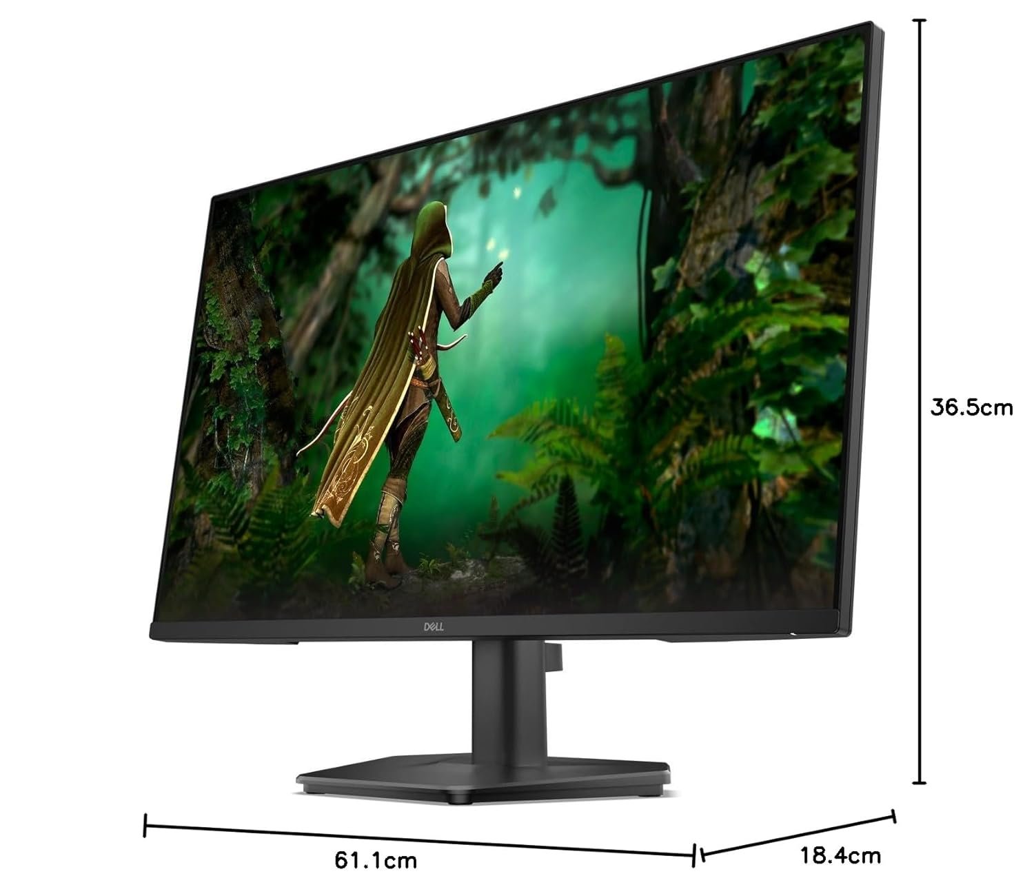 Monitor Dell 27" SE2725HG | FHD (1920x1080) IPS, 200Hz, 1ms GtG, AMD FreeSync Premium, HDR10, 300 nits, 99% sRGB, 2x HDMI, DisplayPort 1.4, 3-side slim bezels, Tilt | Black