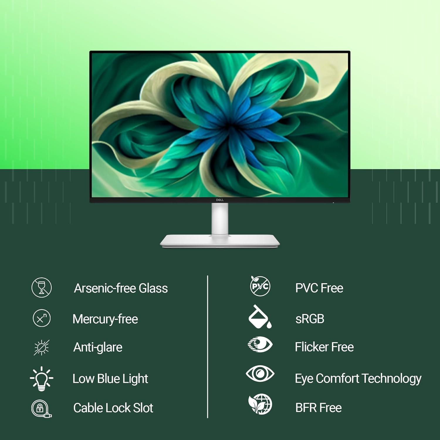 Monitor Dell S2425HSM | 24"/60.45cm FHD, 144Hz Refresh Rate, IPS Panel, 1ms Response, Flicker-free, Contrast 1500:1, 2xHDMI, Built-in 6W Dual Speakers, Warranty 3 Years, 4-Star Eye Comfort | White
