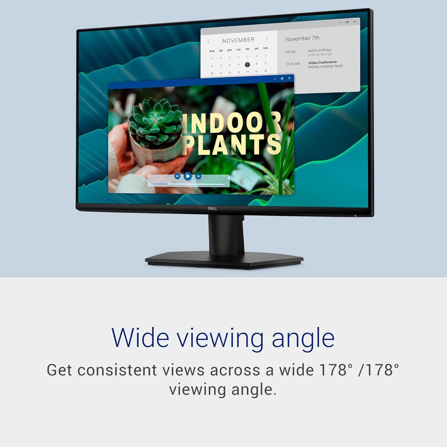Monitor Dell SE2726H | 27" FHD (1920 x 1080) 144Hz 1ms IPS (In-Plane Switching) Display, AMD FreeSync, 2X HDMI, Tilt, Black