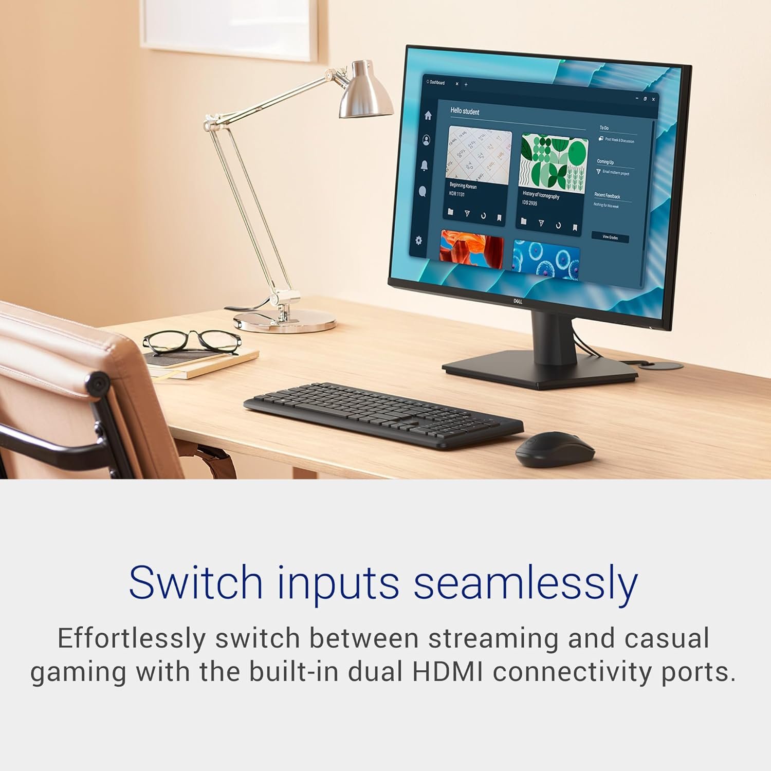 Monitor Dell SE2726H | 27" FHD (1920 x 1080) 144Hz 1ms IPS (In-Plane Switching) Display, AMD FreeSync, 2X HDMI, Tilt, Black