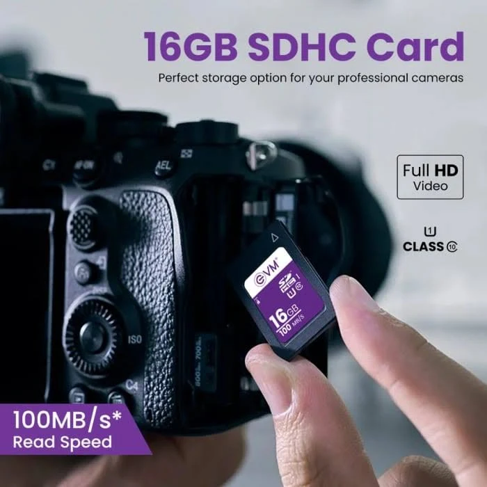Card SD EVM 16GB EVMSD/16GB | SDHC Card Full HD Video,100MB/s Read Speed