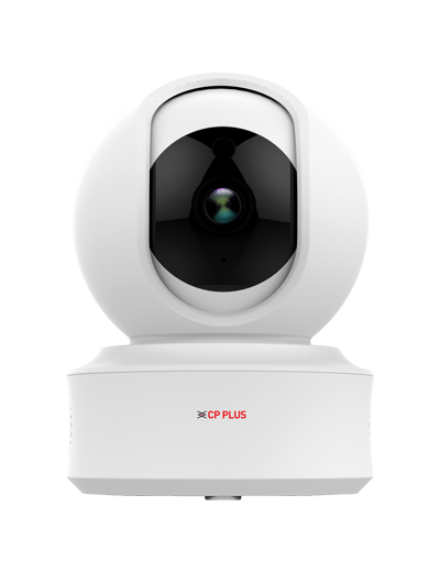 Security Camera CP Plus EzyKam CP-E41Q | 4MP Wi-Fi PT Camera, IR Distance of 15 Mtr, 4mm Lens, Motion Detection Support, Built-in Mic, Works with Alexa & Google Home, Support Micro SD Card Upto 256GB, White