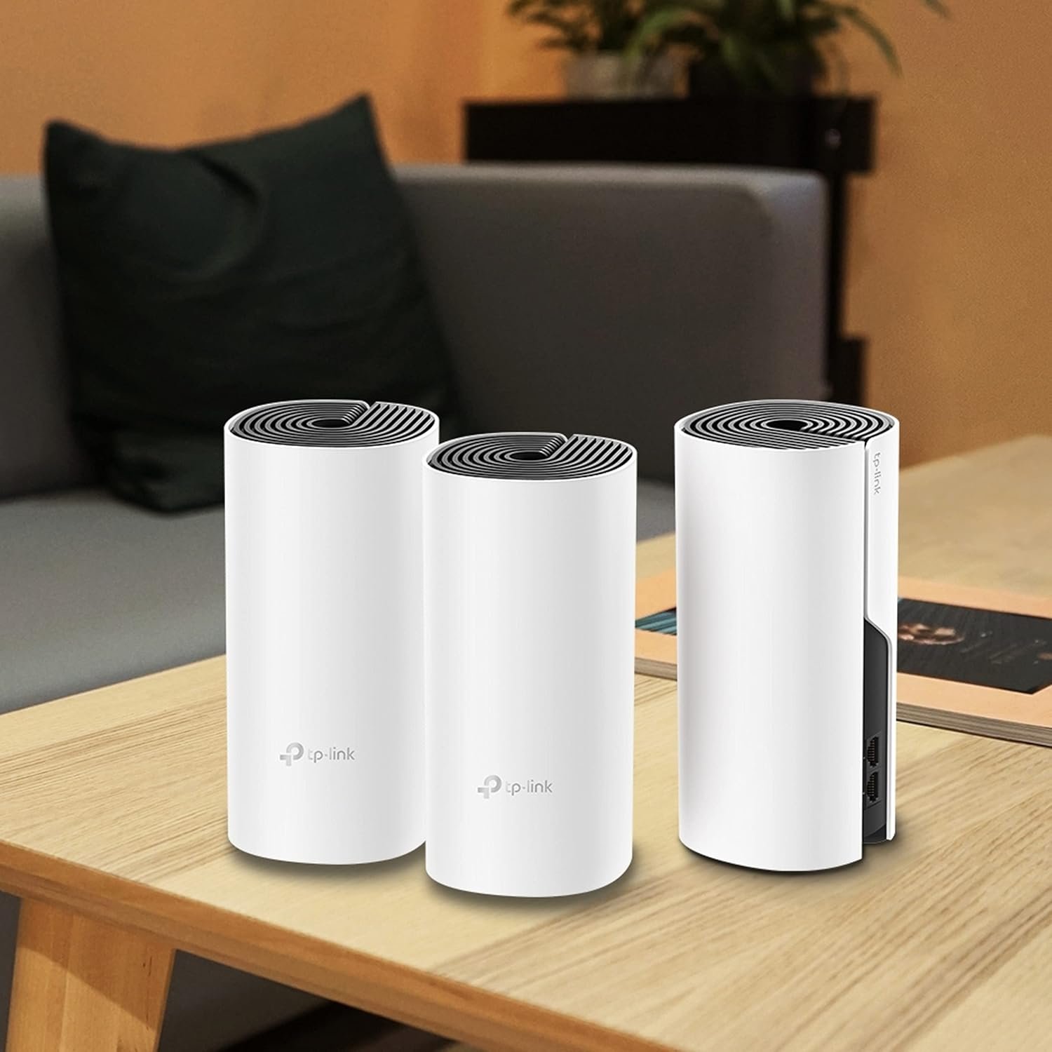 Net TP-Link AC1200 Whole Home Mesh Wi-Fi System Deco M4 | Seamless Roaming & Speedy, Work with Amazon Echo/Alexa, Router & Wi-Fi Booster, Parent Control Router, Pack of 3, White