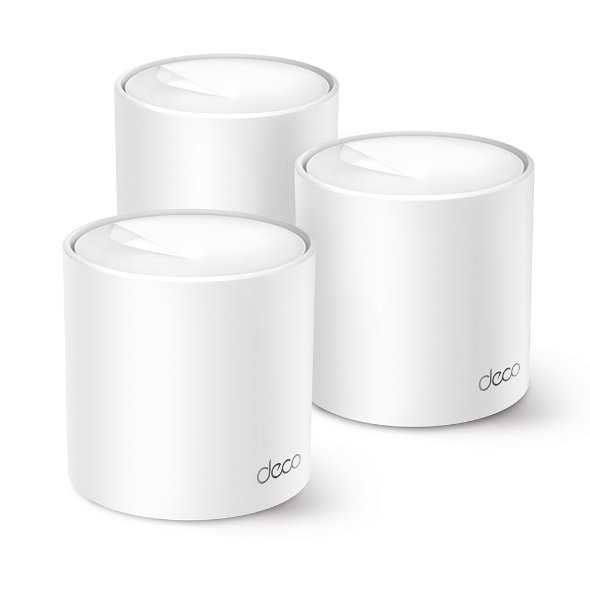 Net TP-Link AX1500 Whole Home Mesh Wi-Fi 6 System Deco X10 | AI-Driven, Coverage up to 5600ft², WiFi Router, Extender Booster, Gaming & 4K, Easy Setup, Alexa & Google Home Compatible (3-Pack), White
