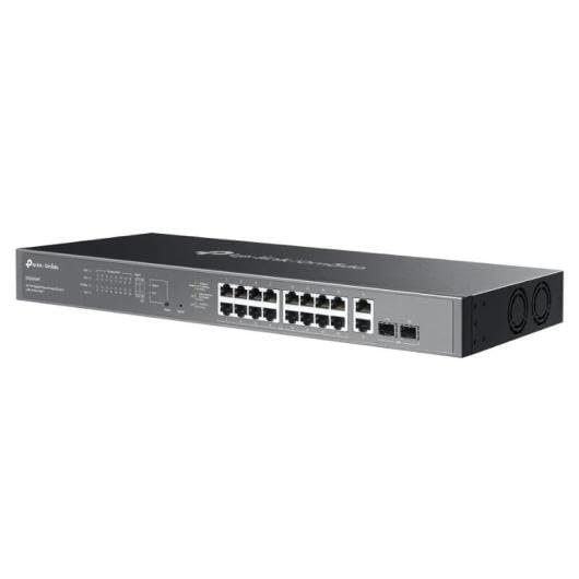 Switch TP-Link Omada 20-Port Gigabit Easy Managed Switch with 16-Port PoE+ ES220GMP | 250W Power Budget, Durable metal casing and rack-mountable design, Plug & Play, Grey