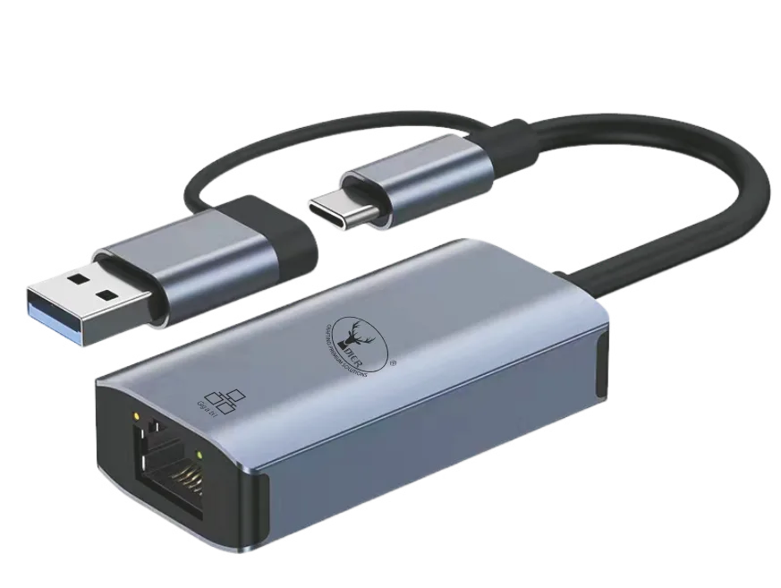 Cable Convertor Adapter Dier ALICE USB 3.0 To GIGA LAN | 10/100/1000 Mbps Speed Gigabit Ethernet RJ45 Network Cable, Grey