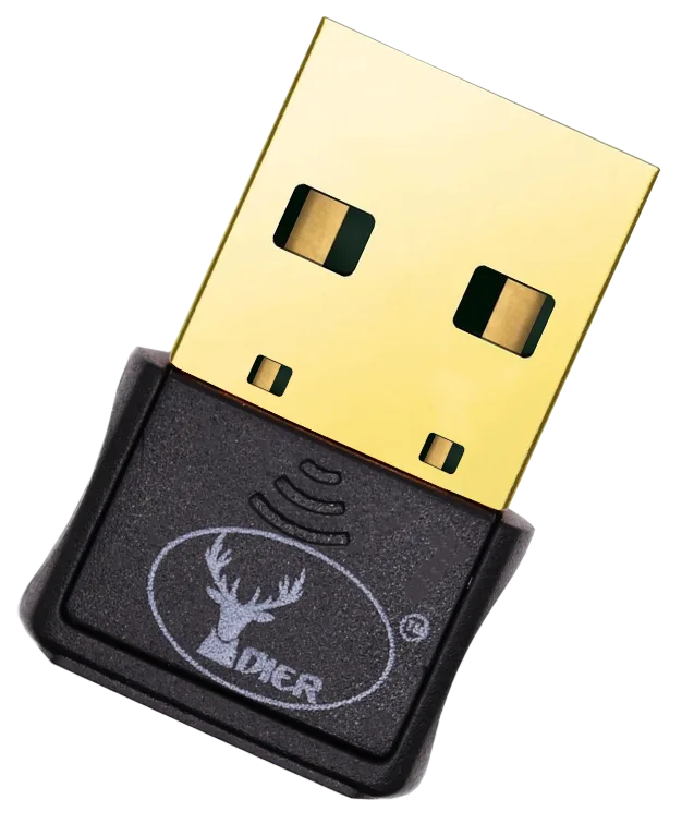Adapter Dier Professor Nano USB WIFI Wireless Adapter | 2.4GHz 150Mbps Transmission Speed, Plug & Play, Black