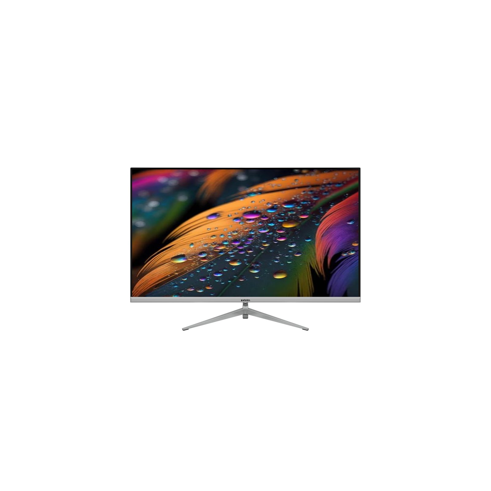 Monitor Zebion 22" HD Led Frameless (Crista Series) | IPS Panel, 1920x1080 Resolution, Bezel Less, HDMI, VGA, Wall Mountable, For Office & Home Use, White