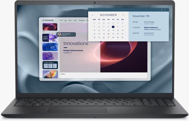 Laptop Dell Pro 15 PV15250 INDDPE15PV15250C38U1-S1 | Intel® Core™ 3 100U Processor, 8GB DDR5 RAM, 512GB M.2 PCIe NVMe SSD, Ubuntu Linux, 15.6" (39.6cm) FHD IPS Non-Touch Anti-Glare Display, Intel® UHD Graphics, With Bag, Carbon Black