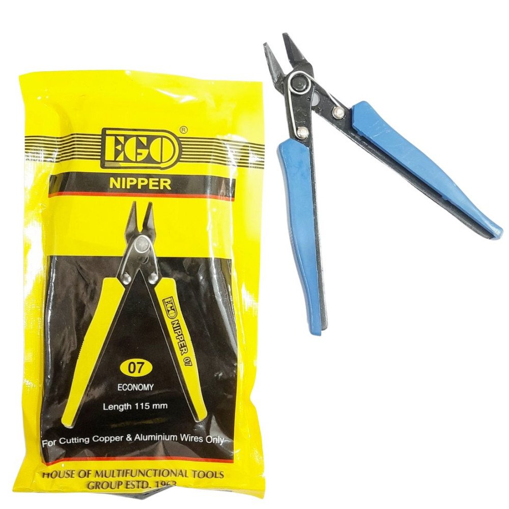 Cutter EGO Nipper 07 Economy | 115mm Length, For Electronics & Industrial Use, Blue