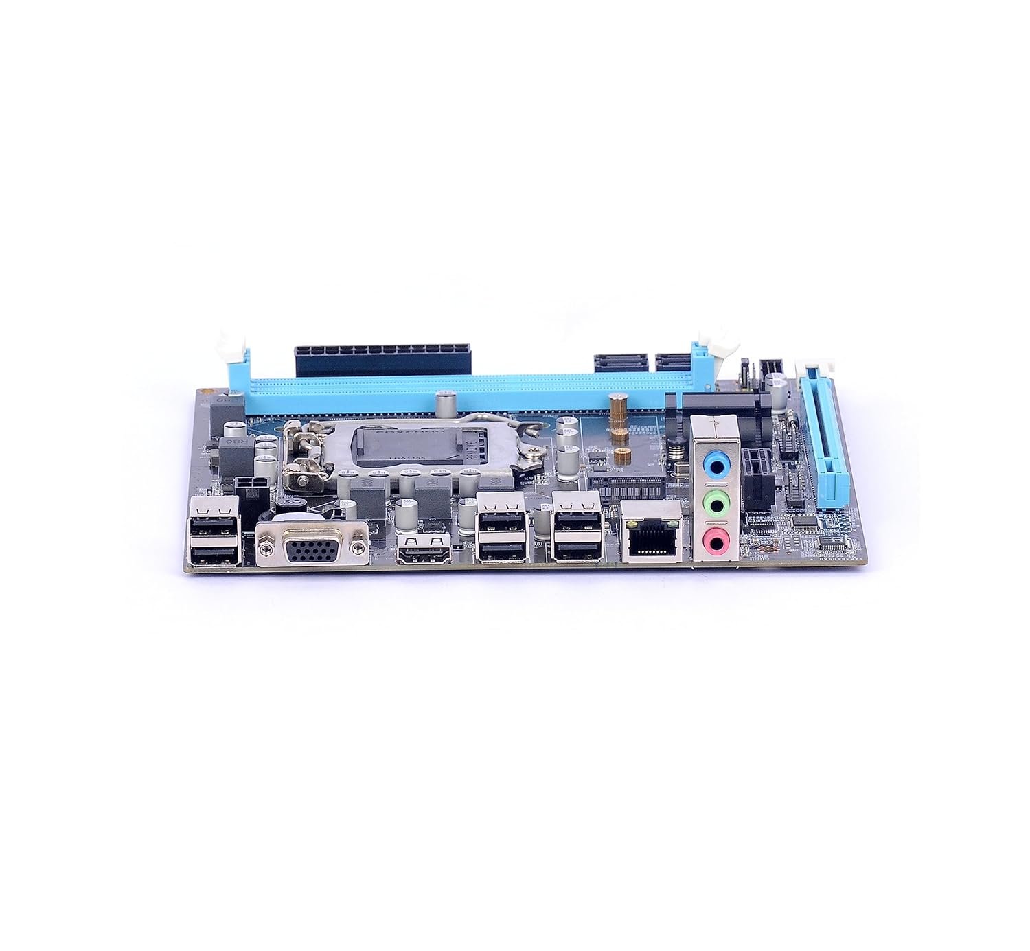 Motherboard EVM H61FHLS DDR3 With NVMe Slot | Intel H61 Chipset DDR3 1600 RAM, SATA 2.0 3Gb/s Ports, PCIe x16 and x1 Slots, Mic in/Line in/Line Out, 6 × USB 2.0, 4 × SATA Ports, 6 Ch HD Output, 1 × CPU Fan Connector