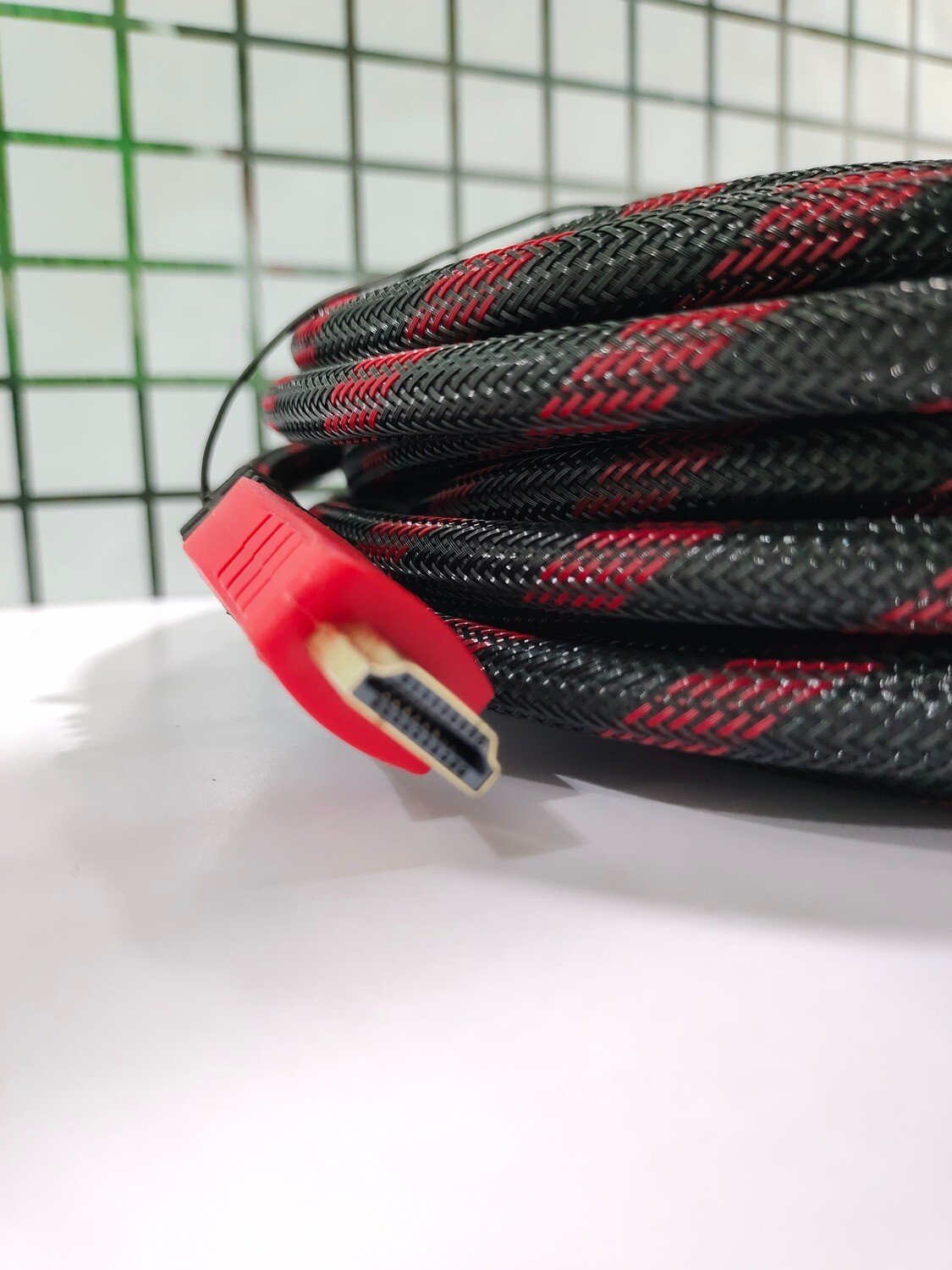 Cable Haze HDMI Male to HDMI Male Nylon shielded PVC 20mtr | 1.4V 4K 2.0 Ultra HD, High Speed Ethernet Gold Plated Connector, UHD 1080p 60Hz, Supports 3D Format HDR 2.2-18Gbps, Compatible With Computer, Laptop, TV, Black & Red