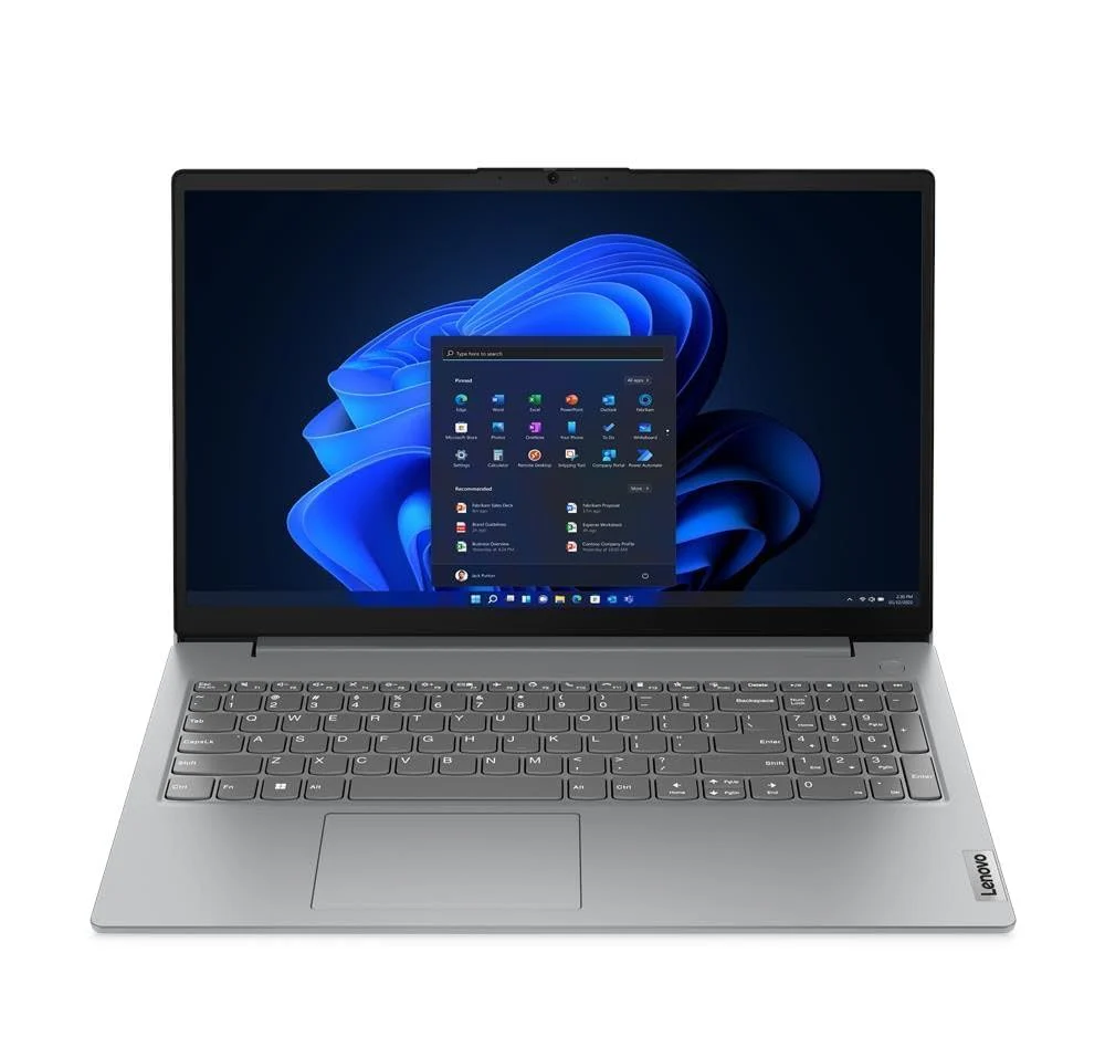Laptop Lenovo V15 G4 (83CQA00WIN) | AMD Ryzen 5 7520U Processor, 16GB LPDDR5 RAM, 512GB M.2 PCIe NVMe SSD, DOS, 15.6" (39.62 cm) FHD Antiglare Display, Integrated AMD Radeon Graphics, Thin & Light, With Bag, Arctic Grey