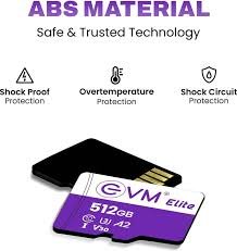 Card MicroSD EVM 512GB U3 Elite XC Class10 EETF/512GU3 | Durable Design,100 MB/s Read Speed, Support SD SPI Mode, Card Capacity of Non Secure & Secure Area Support, Fast Data Transfer, Compliant with the Highest Security of CPRM Standard