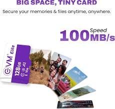 Card MicroSD EVM 128GB U3 Elite XC Class10 EETF/128GU3 | Support SD SPI Mode, Card Capacity of Non Secure & Secure Area Support, Fast Data Transfer, Compliant with the Highest Security of CPRM Standard