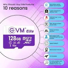Card MicroSD EVM 128GB U3 Elite XC Class10 EETF/128GU3 | Support SD SPI Mode, Card Capacity of Non Secure & Secure Area Support, Fast Data Transfer, Compliant with the Highest Security of CPRM Standard
