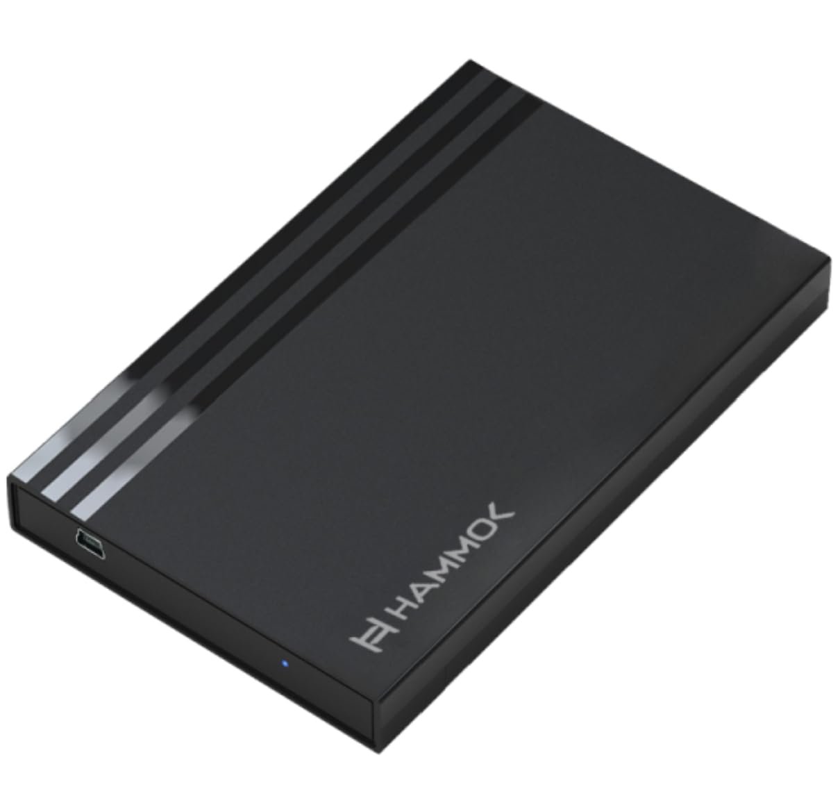Casing Hammok Eliza 2.5" Sata HDD USB 2.0 Enclosure | 480Mbps High Speed Data Transfer, Supports Upto 2TB, Driverless Screwless Super Slim Design, Black