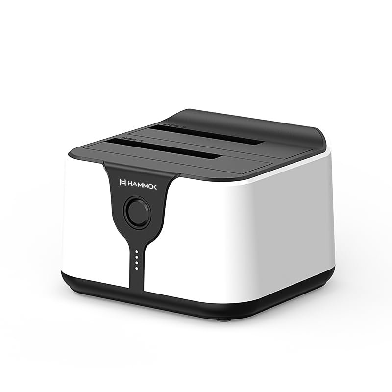 Hub Hammok Zen 2.5″ & 3.5″ HDD / SSD Docking Station | 5Gbps, USB3.0 High Speed Mobile Harddisk Box, Upto 8TB capacity, White