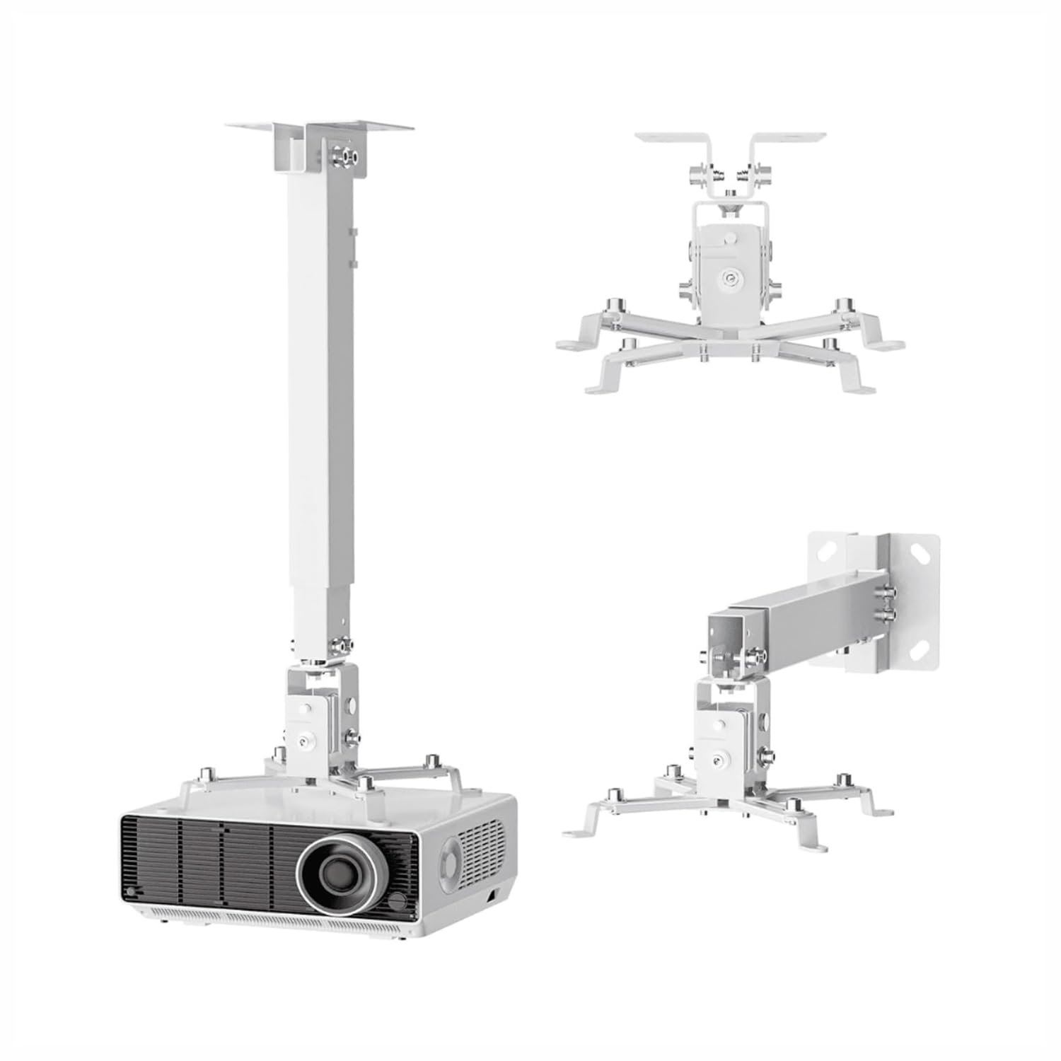 Projector Ceiling & Wallmount Stand MTC 602 2FT |  Upto 42 Inch & 35KG Full Motion Cantilever TV Mount With Interractive Frgonomical Concepts, Fits 14 - 42 Inch Monitors, 33KG Load Capacity, White