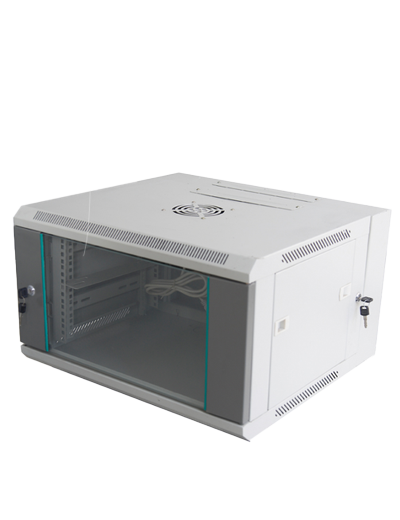Rack CP Plus CP-TA-RK5550-6U | 6U DVR/NVR Rack, Wall Mount, Metal Box, Front Plain Door With Lock & Key & Gasket, Plain Top With Extension on 3 Sides, Dust & Rust Proof & Rainwater Protected, Light Grey