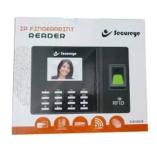 Fingerprint Reader Secureye SC-S-B100CB-W (WIFI) | IP Based Fingerprint Biometric Time & Attendance/Access Control System with Battery Backup, 3″ Monochrome LCD Display, Black