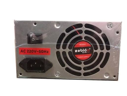 Smps Power Supply Zebion ECO-2 | 450 W Switching ATX (DSATA) 20 & 4 Pin SMPS for Desktop PC (Silver)