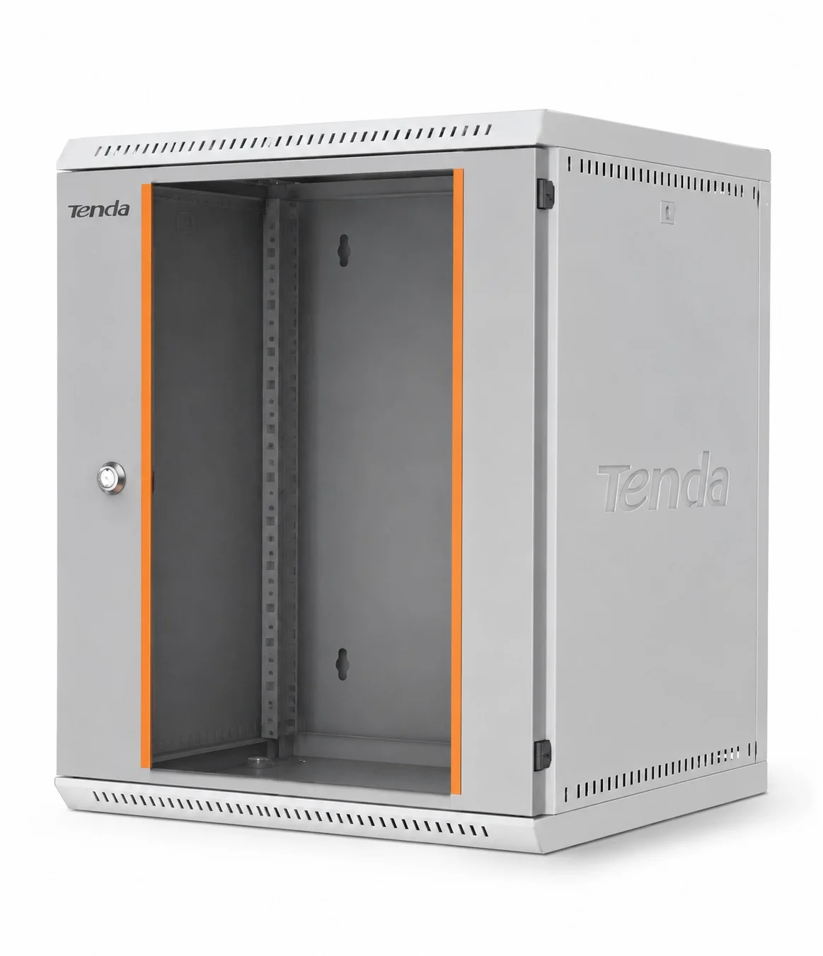 Networking Rack Tenda 9U TEI-RACK9U | 555x450x480, Front Door, Equipment Mounting, Powder Coated Premium Finish, Lock Key and Screws + Toughened + CM + PDU (6S) + FAN, Grey