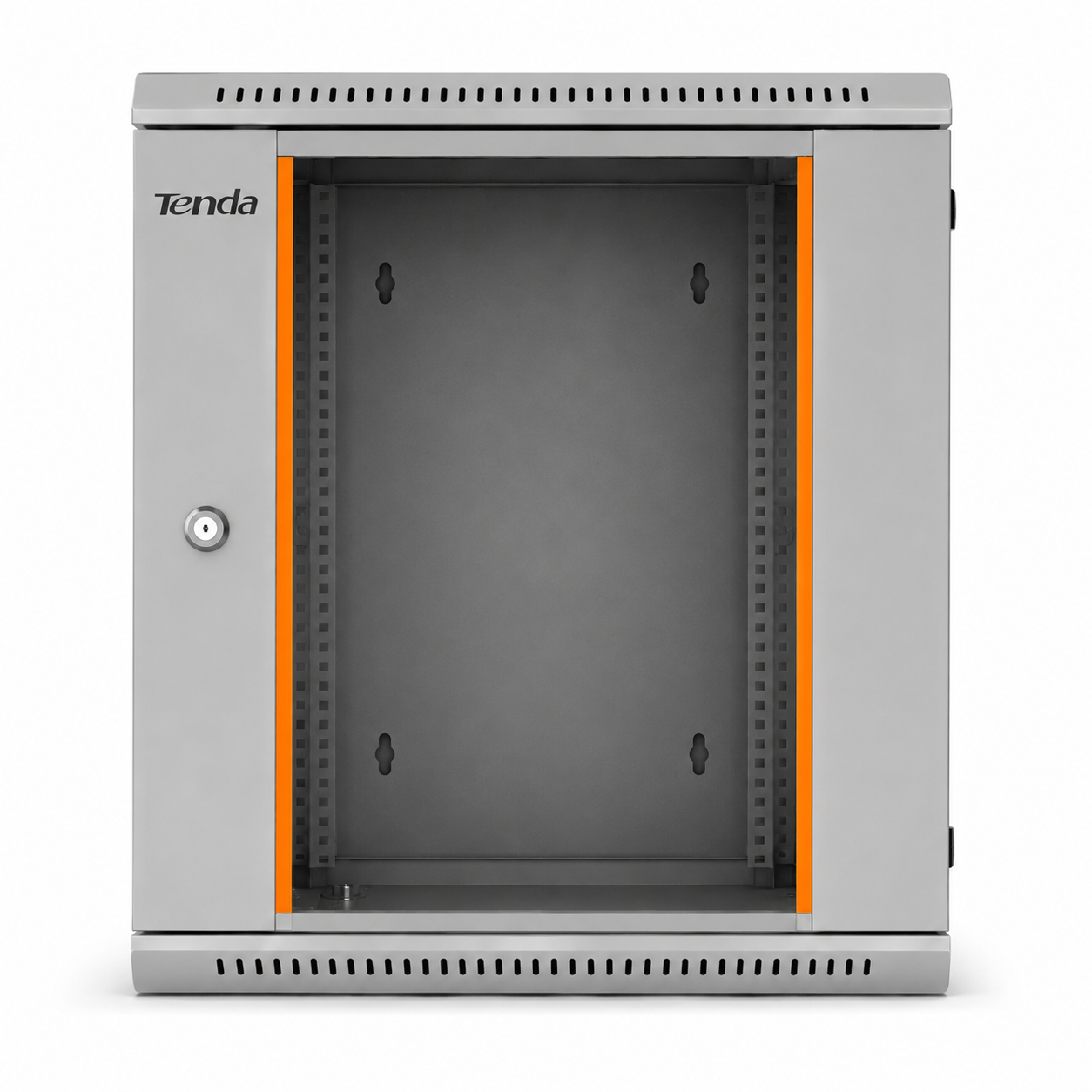 Networking Rack Tenda 9U TEI-RACK9U | 555x450x480, Front Door, Equipment Mounting, Powder Coated Premium Finish, Lock Key and Screws + Toughened + CM + PDU (6S) + FAN, Grey