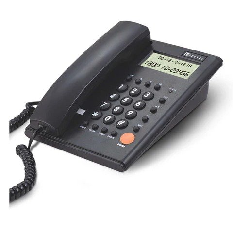Landline Phone Beetel M500 | Corded, Caller ID, Speaker Phone, Toggle Mute,16 Digit LCD Display, VIP number storage, 6-Step LCD | Black