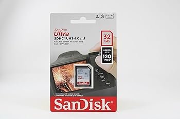 SanDisk Ultra 32GB SDXC UHS-I Class 10 U1 Memory Card | Up to 120MB/s Read Speed | Full HD Video | SDSDUN4-032G-GN6IN