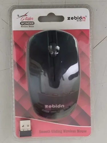 Mouse Zebion Cordless Glider Wonder | Glider Wonder wireless Mouse, with extra smooth gliding, has Nano Receiver with upto 10M range, 8G Acceleration Sensor, Automatic Sleep State, Supports All Win OS, 1 Year Warranty