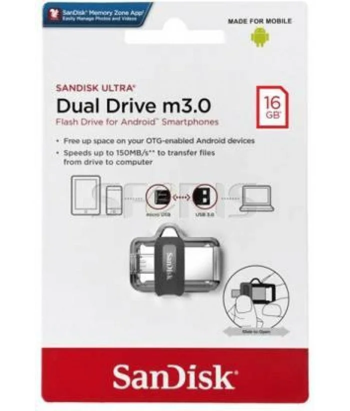 Pendrive Sandisk 16gb Dual Drive SDDD3-016G-I35 3.0