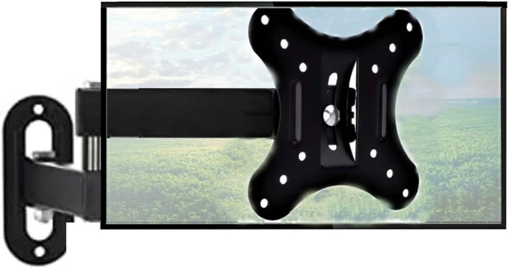 WallMount Smacc P004 Movable | 12-32 Inch For LED/ LCD/ HD/ Smart TV & Monitors, Full Motion Rotatable TV Wall Mount, Black
