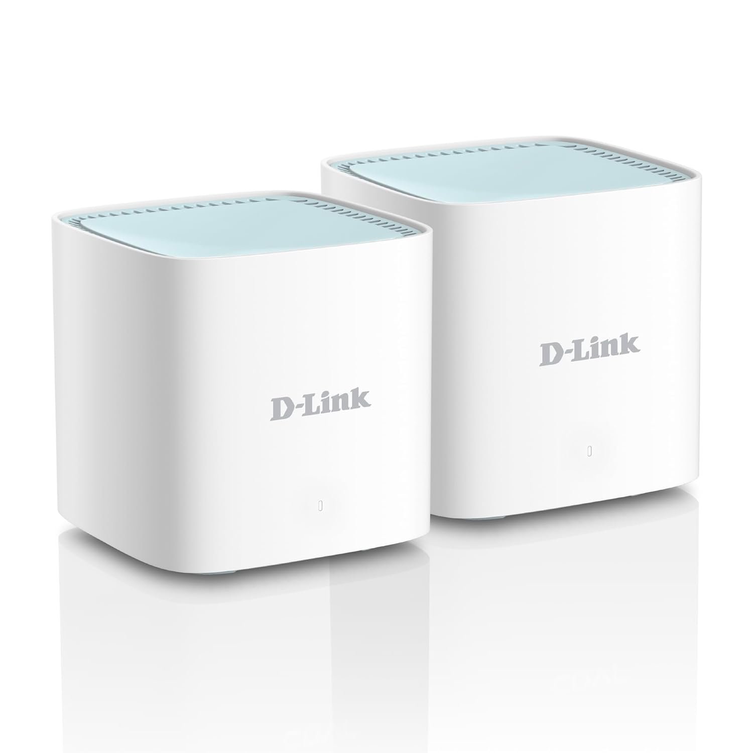 Router D-Link M15 AI Powered Mesh Router | WiFi 6 Speed 1500 Mbps, Pack of 2 - Covers Upto 4000 Sq. Ft., Dual Band with Gigabit Port, Seamless Whole Home, MTCTE Certified, White