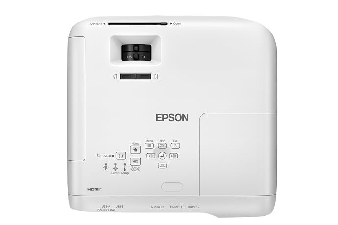 Projector Epson EB-W53 WXGA 3LCD | 4000 Lumens, Full HD Business Projector, Built-in 2W Speaker, White