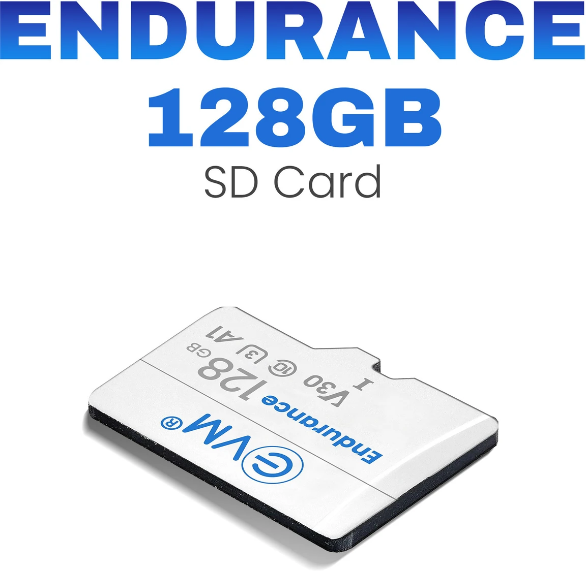 Card MicroSD EVM Endurance 128GB ENTF/128GU3 | 4K UHD Class 10 V30, Speed Upto 100MB/s, Compatible with Camera, Mobile, White