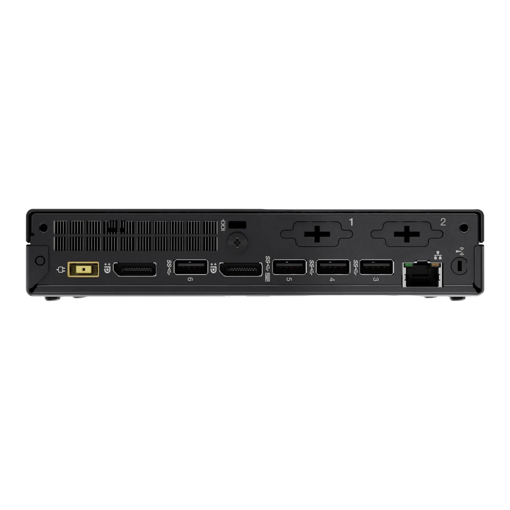 Desktop Lenovo ThinkCentre Tiny PC (Refurbished / Renewed) Excellent Condition | Intel Core i3 7th Gen, 8GB DDR4 RAM, 256GB NVMe SSD, DOS, Intel HD Graphics, Wi-Fi with Antenna, RJ-45 Gigabit LAN, D-Port, USB, Audio Ports, Adapter Included, Black