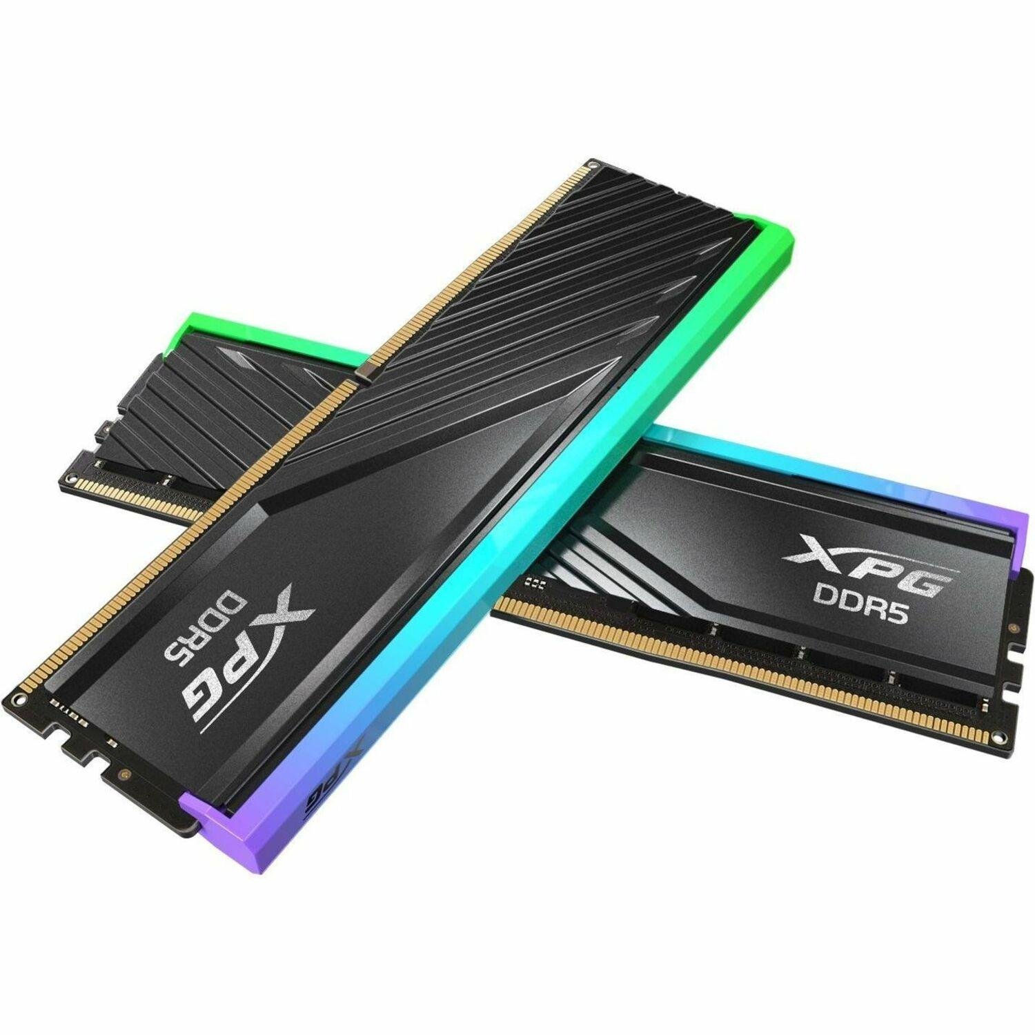 ADATA XPG LANCER RGB 32GB DDR5 6000MT/s CL30 Desktop Memory | AX5U6000C3032G-CLARBK | Intel XMP 3.0 & AMD EXPO | Black