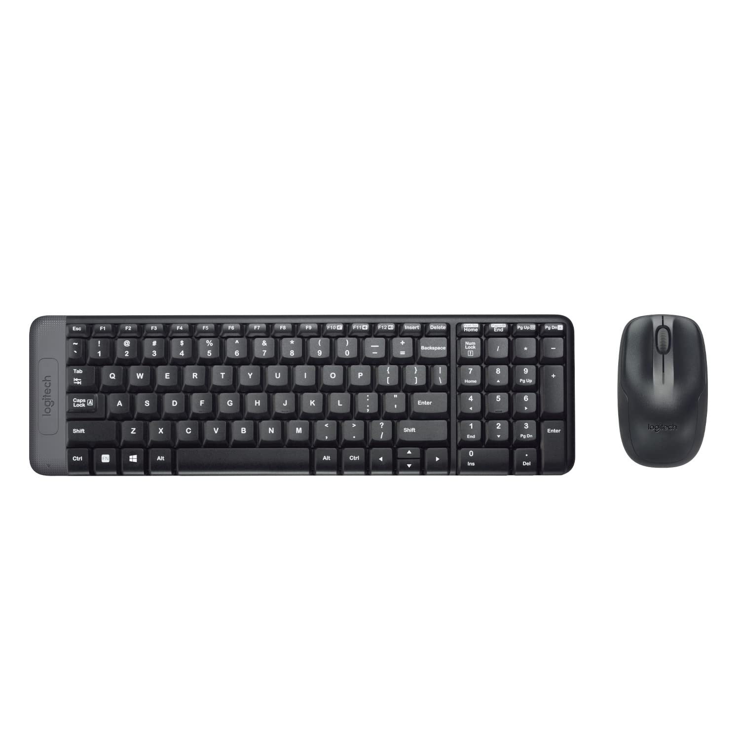 Keyboard + Mouse Combo Logitech MK220 | Compact Wireless for Windows, 2.4 GHz Wireless with Unifying USB-Receiver, 24 Month Battery, Compatible with PC | Black