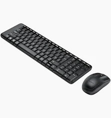 Keyboard + Mouse Combo Logitech MK220 | Compact Wireless for Windows, 2.4 GHz Wireless with Unifying USB-Receiver, 24 Month Battery, Compatible with PC | Black