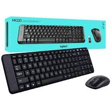 Keyboard + Mouse Combo Logitech MK220 | Compact Wireless for Windows, 2.4 GHz Wireless with Unifying USB-Receiver, 24 Month Battery, Compatible with PC | Black