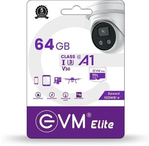 Card MicroSD EVM 64GB U3 Elite XC Class10 EETF/64GU3 | Support SD SPI Mode, Card Capacity of Non Secure & Secure Area, Fast Data Transfer, Compliant with the Highest Security of CPRM Standard