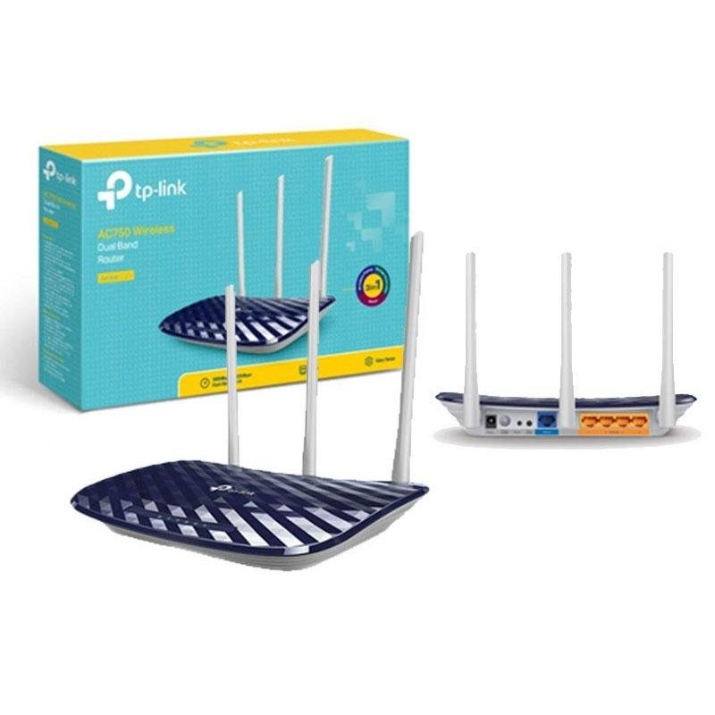 TP-Link Archer C20 AC750 Wireless Dual Band Wi-Fi Router | 300Mbps 2.4GHz + 433Mbps 5GHz | 3 External Antennas | Router/AP/Range Extender Mode