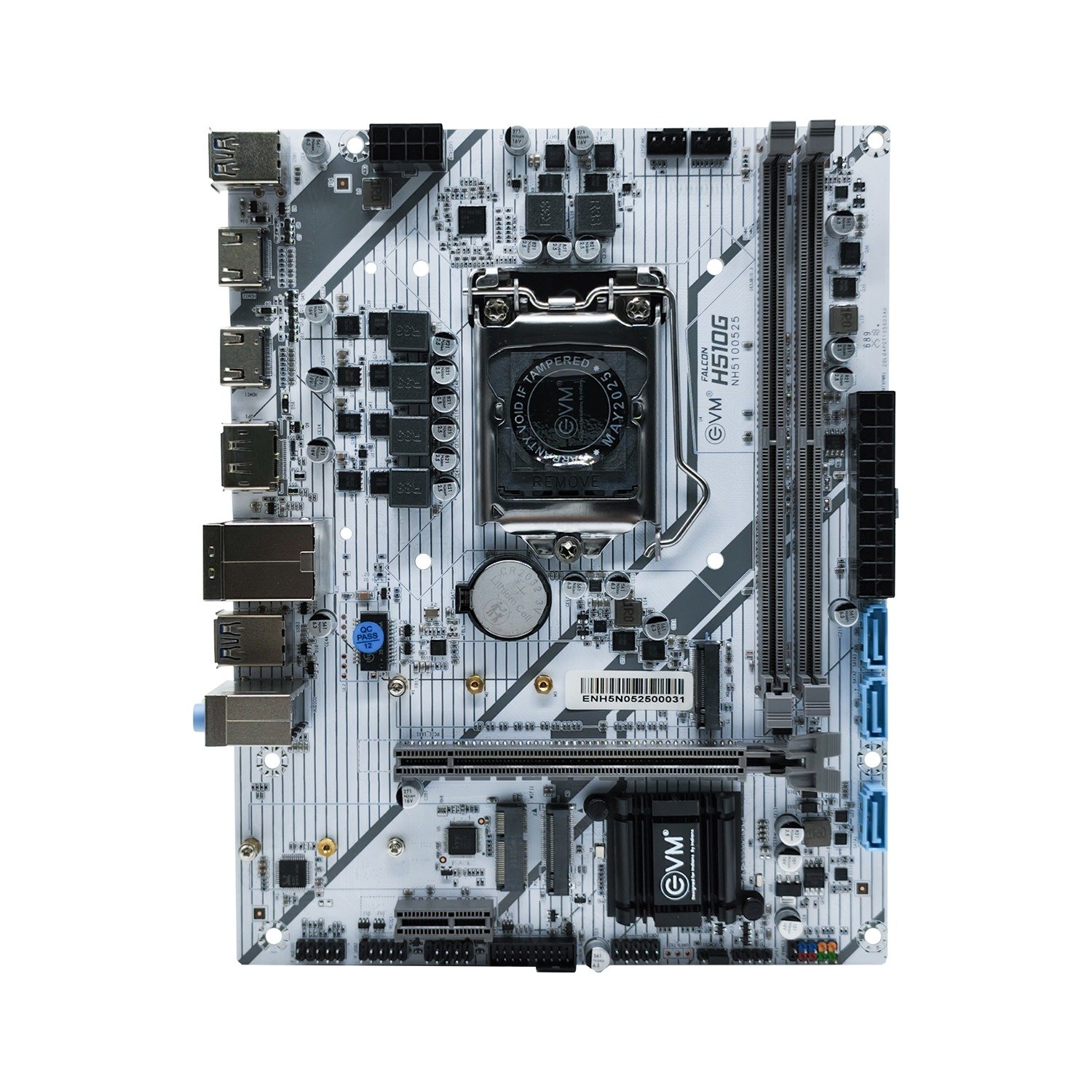 Motherboard EVM Falcon EVMH510G DDR4 With NVME Slot | Wifi, Support Intel 10/11th Gen CPU, Support DDR4 2400/2666/3200MHz, Support M.2 NVMe & M.2 NGFF, Intel® H510 Chipset (LGA1200)