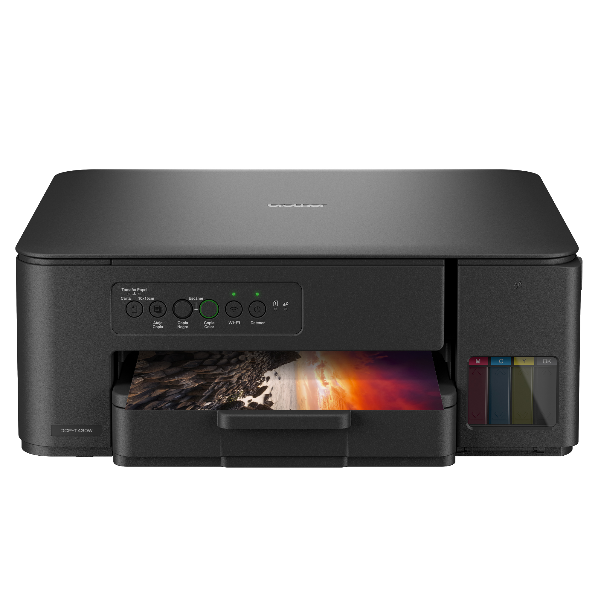 Printer Brother DCP-T430W WiFi Colour Ink Tank Multifunction Printer | Print, Scan, Copy | Dual Band Wi-Fi | Up to 16 ipm | High-Yield Ink Bottles